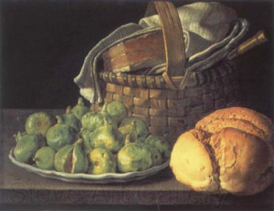 Melendez, Luis Eugenio Style life with figs Norge oil painting art